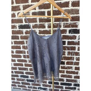 NWOT Gold Hawk Gray Lace Tank Oversized Size XS